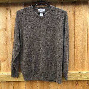 Paolo Mondo | Sweaters | Paolo Mondo Mens 2ply Cashmere Sweater Pullover  Vneck Brown Lnc Size Xxl | Poshmark